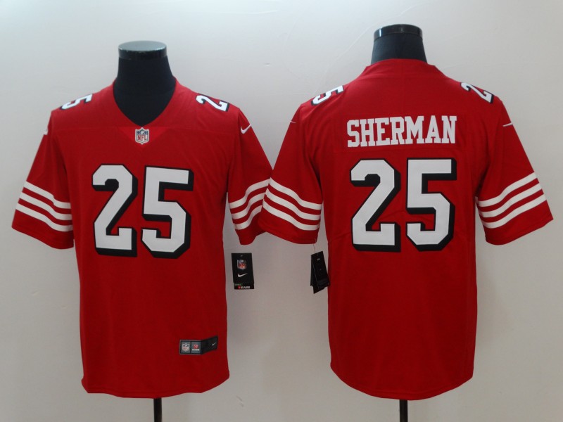 Men's San Francisco 49ers Richard Sherman #25 Red Jersey